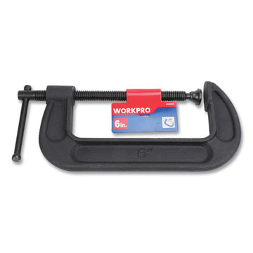 Workpro® Steel C-clamp, 6" Capacity, Black freeshipping - TVN Wholesale